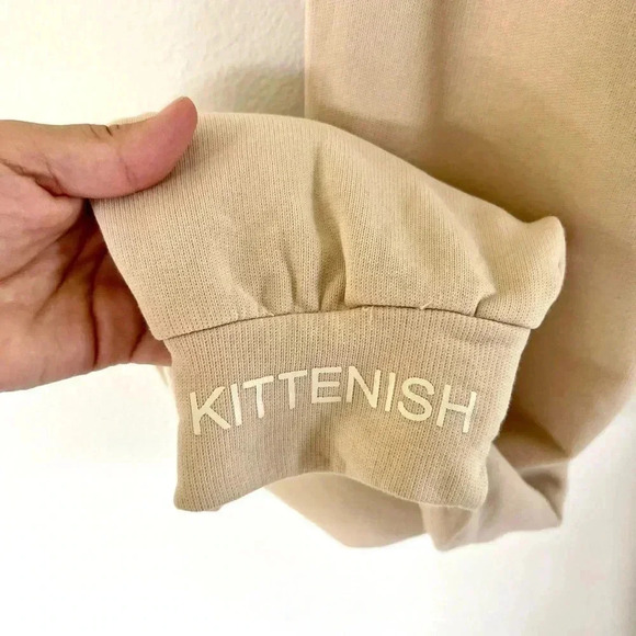 Kittenish Save The Drama Beige Sweatshirt and Jogger Cozy Lounge Set Size Small - Picture 13 of 15